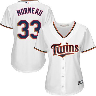 Twins #33 Justin Morneau White Home Women's Stitched MLB Jersey Twins #33 Justin Morneau White Home Women's Stitched MLB Jersey