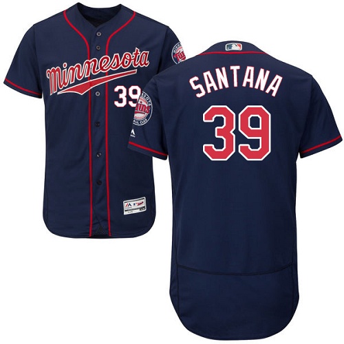 Twins #39 Danny Santana Navy Blue Flexbase Authentic Collection Stitched MLB Jersey