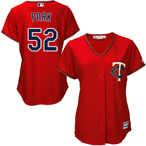 Twins #52 Byung-Ho Park Red Alternate Women's Stitched MLB Jersey