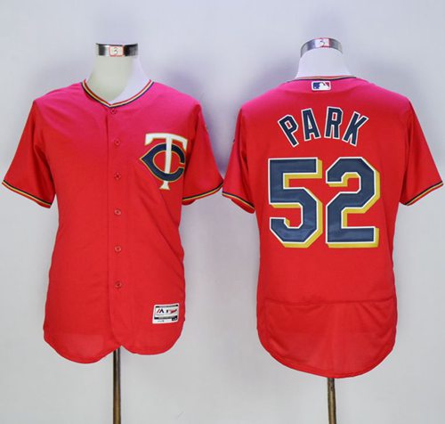 Twins #52 Byung-Ho Park Red Flexbase Authentic Collection Stitched MLB Jersey