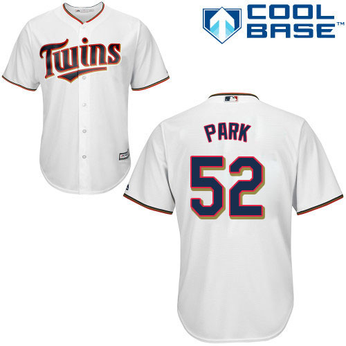 Twins #52 Byung-Ho Park White Cool Base Stitched Youth MLB Jersey