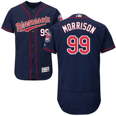 Twins #99 Logan Morrison Navy Blue Flexbase Authentic Collection Stitched Baseball Jersey