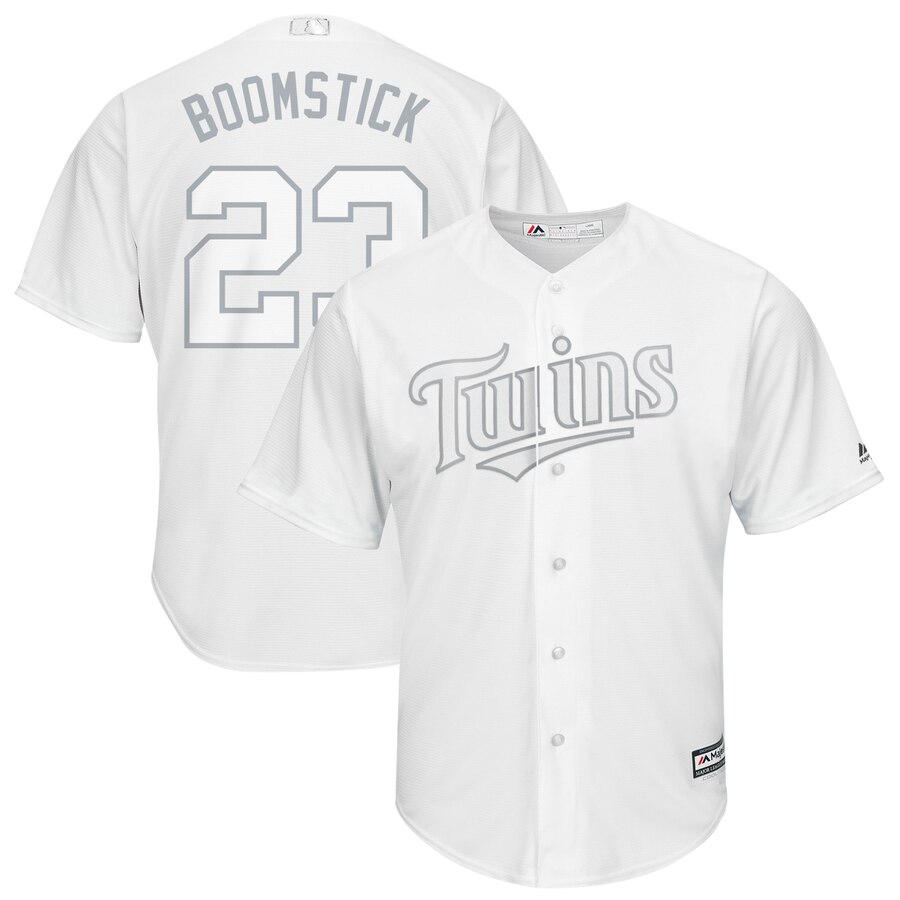 Twins 23 Nelson Cruz Boomstick White 2019 Players' Weekend Player Jersey