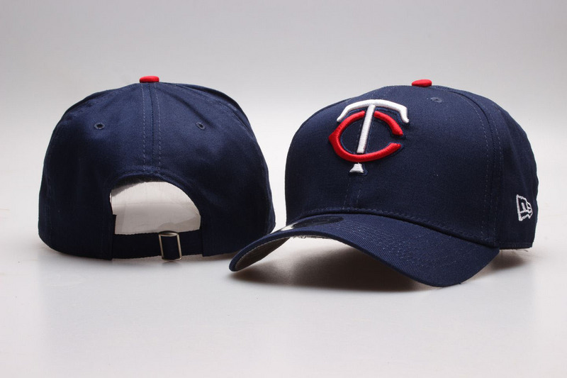 Twins Team Logo Navy Adjustable Hat YP