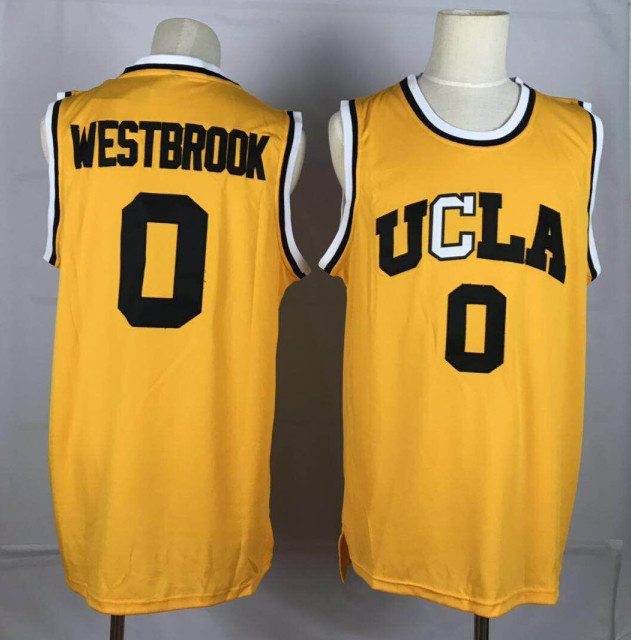 UCLA Bruins 0 Russell Westbrook Yellow College Basketball Jersey UCLA Bruins 0 Russell Westbrook Yellow College Basketball Jersey