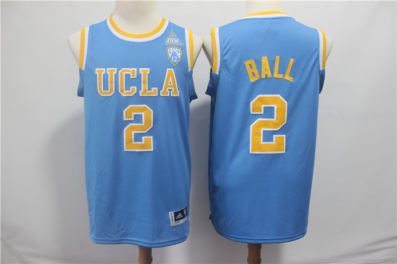 UCLA Bruins 2 Lonzo Ball Light Blue Pac-12 College Basketball Jersey UCLA Bruins 2 Lonzo Ball Light Blue Pac-12 College Basketball Jersey