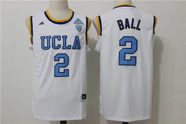 UCLA Bruins 2 Lonzo Ball White College Basketball Jersey