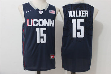 UConn Huskies 15 Kemba Walker Navy College Basketball Jerse