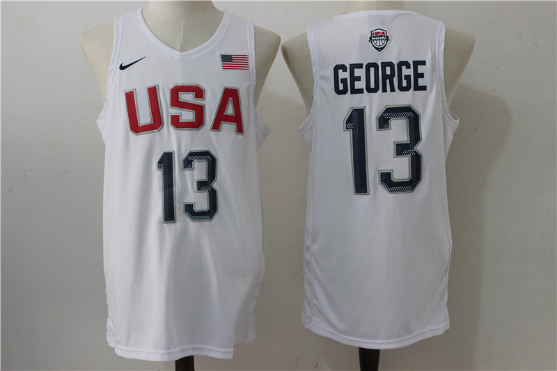 USA 13 Paul George White 2016 Olympics Dream Team Stitched Jersey USA 13 Paul George White 2016 Olympics Dream Team Stitched Jersey