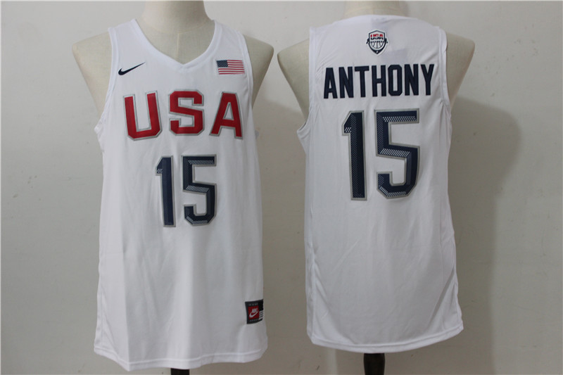 USA 15 Carmelo Anthony White 2016 Dream Team Stitched Jersey USA 15 Carmelo Anthony White 2016 Dream Team Stitched Jersey