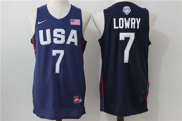 USA 7 Kyle Lowry Blue 2016 Olympics Dream Team Stitched Jersey USA 7 Kyle Lowry Blue 2016 Olympics Dream Team Stitched Jersey