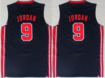 USA Basketball 1992 Olympic Dream Team Blue Jerseys 9# Michael Jordan