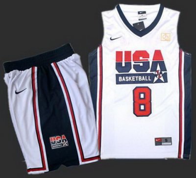 USA Basketball Retro 1992 Olympic Dream Team White Jersey & Shorts Suit #8 Scottie Pippen USA Basketball Retro 1992 Olympic Dream Team White Jersey & Shorts Suit #8 Scottie Pippen