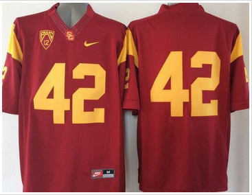USC Trojans #42 Ronnie Lott Red PAC-12 C Patch Stitched NCAA Jersey USC Trojans #42 Ronnie Lott Red PAC-12 C Patch Stitched NCAA Jersey