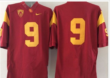 USC Trojans #9 Red PAC-12 C Patch Stitched NCAA Jersey USC Trojans #9 Red PAC-12 C Patch Stitched NCAA Jersey