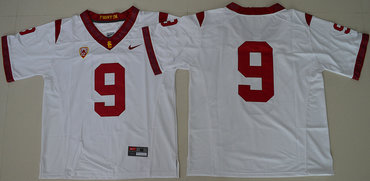 USC Trojans #9 White College Football Jersey USC Trojans #9 White College Football Jersey