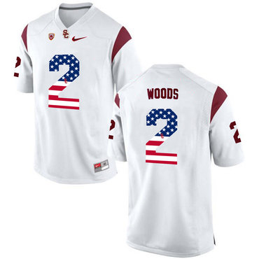 USC Trojans 2 Robert Woods White USA Flag College Football Jersey USC Trojans 2 Robert Woods White USA Flag College Football Jersey