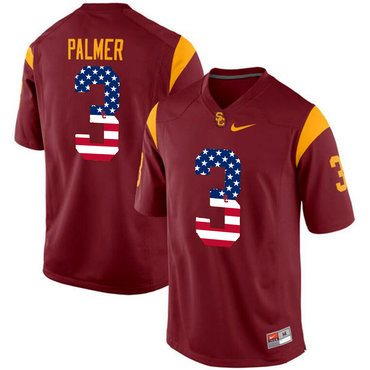 USC Trojans 3 Carson Palmer Red USA Flag College Football Jersey USC Trojans 3 Carson Palmer Red USA Flag College Football Jersey