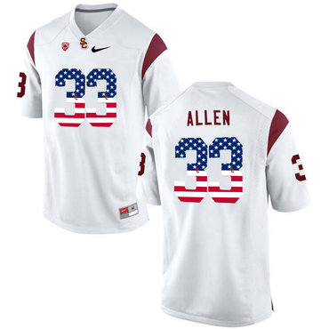 USC Trojans 33 Marcus Allen White USA Flag College Football Jersey USC Trojans 33 Marcus Allen White USA Flag College Football Jersey