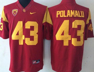 USC Trojans 43 Troy Polamalu Red College Football Jersey USC Trojans 43 Troy Polamalu Red College Football Jersey