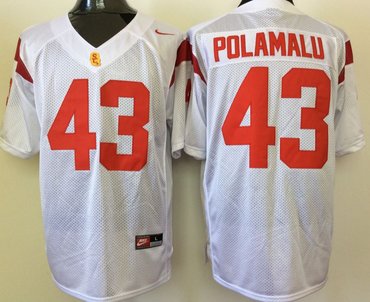 USC Trojans 43 Troy Polamalu White College Football Jersey USC Trojans 43 Troy Polamalu White College Football Jersey