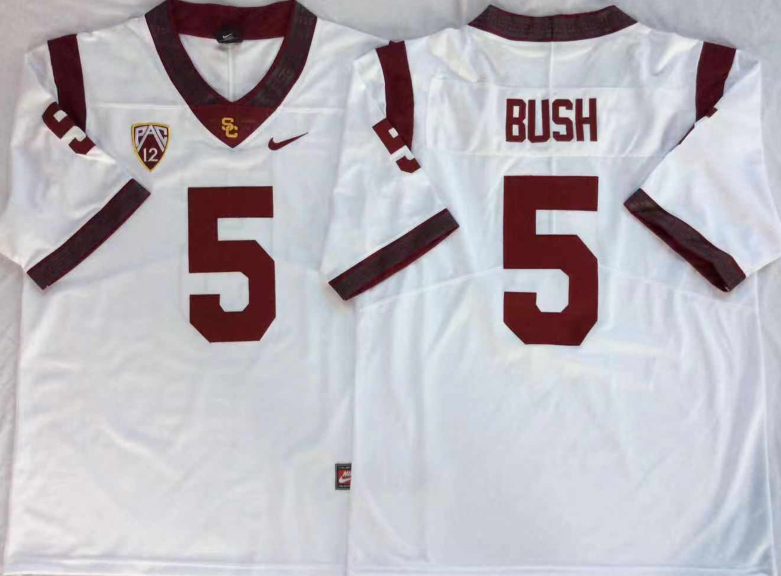 USC Trojans 5 Reggie Bush White College Football Jersey USC Trojans 5 Reggie Bush White College Football Jersey