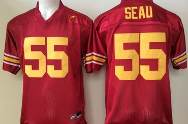 USC Trojans 55 Junior Seau Red College Football Jersey USC Trojans 55 Junior Seau Red College Football Jersey