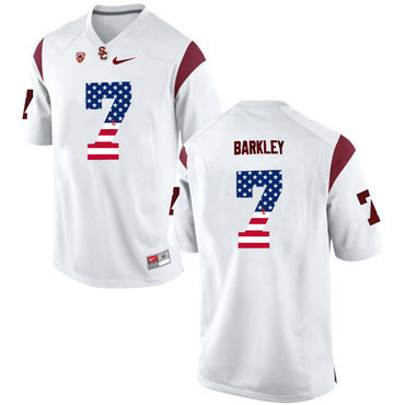 USC Trojans 7 Matt Barkley White USA Flag College Football Jersey USC Trojans 7 Matt Barkley White USA Flag College Football Jersey