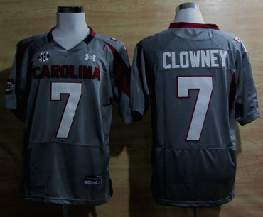 Under Armour South Carolina Javedeon Clowney 7 New SEC Patch NCAA Football - Grey Under Armour South Carolina Javedeon Clowney 7 New SEC Patch NCAA Football - Grey