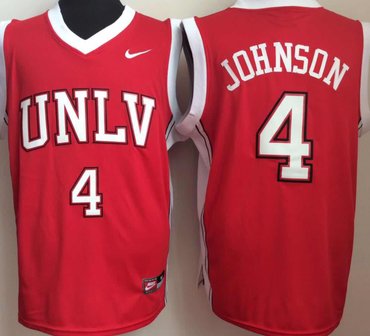 Unlv Rebels 4 Larry Johnson Red College Basketball Jersey