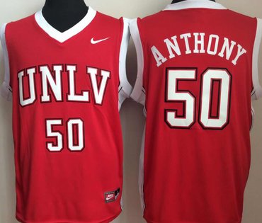 Unlv Rebels 50 Greg Anthony Red College Basketball Jersey