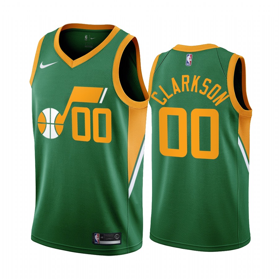 Utah Jazz #00 Jordan Clarkson Green NBA Swingman 2020-21 Earned Edition Jersey Utah Jazz #00 Jordan Clarkson Green NBA Swingman 2020-21 Earned Edition Jersey