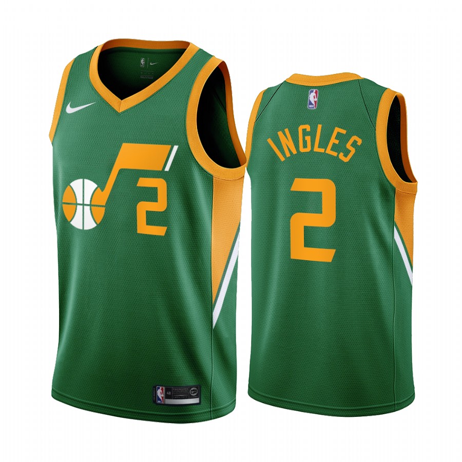 Utah Jazz #2 Joe Ingles Green NBA Swingman 2020-21 Earned Edition Jersey
