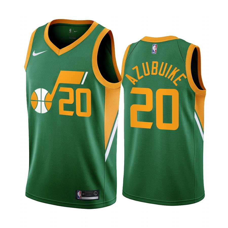 Utah Jazz #20 Udoka Azubuike Green NBA Swingman 2020-21 Earned Edition Jersey Utah Jazz #20 Udoka Azubuike Green NBA Swingman 2020-21 Earned Edition Jersey