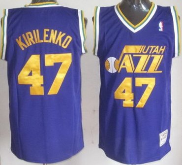 Utah Jazz 47 Andrei Kirilenko Purple Soul Swingman Throwback NBA Jerseys