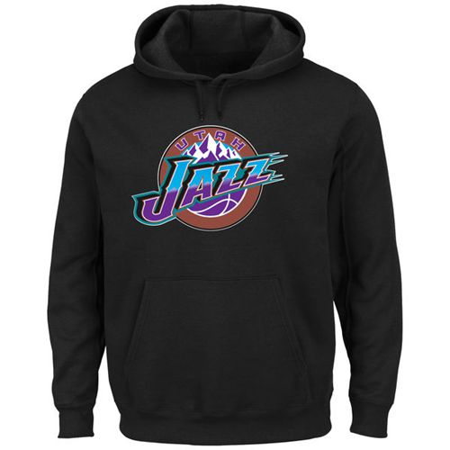 Utah Jazz Majestic Hardwood Classics Tech Patch Pullover Hoodie