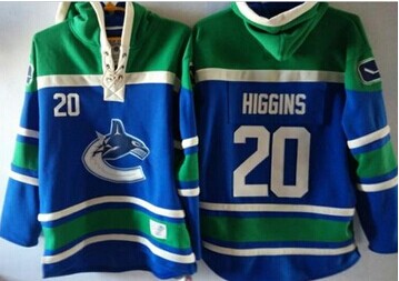 Vancouver Canucks #20 Chris Higgins Blue Sawyer Hooded Sweatshirt Stitched NHL Jersey Vancouver Canucks #20 Chris Higgins Blue Sawyer Hooded Sweatshirt Stitched NHL Jersey