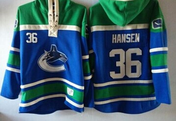 Vancouver Canucks #36 Jannik Hansen Blue Sawyer Hooded Sweatshirt Stitched NHL Jersey Vancouver Canucks #36 Jannik Hansen Blue Sawyer Hooded Sweatshirt Stitched NHL Jersey