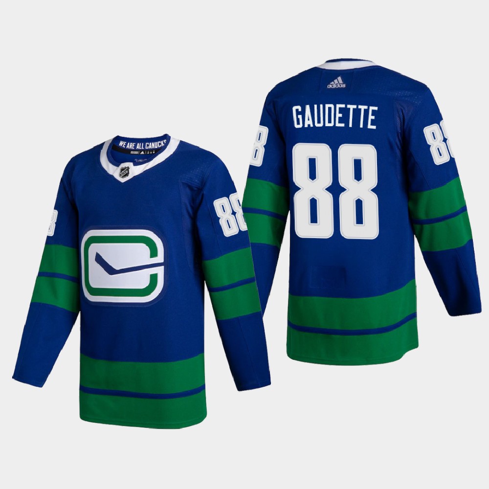 Vancouver Canucks #88 Adam Gaudette Men's Adidas 2020-21 Authentic Player Alternate Stitched NHL Jersey Blue Vancouver Canucks #88 Adam Gaudette Men's Adidas 2020-21 Authentic Player Alternate Stitched NHL Jersey Blue