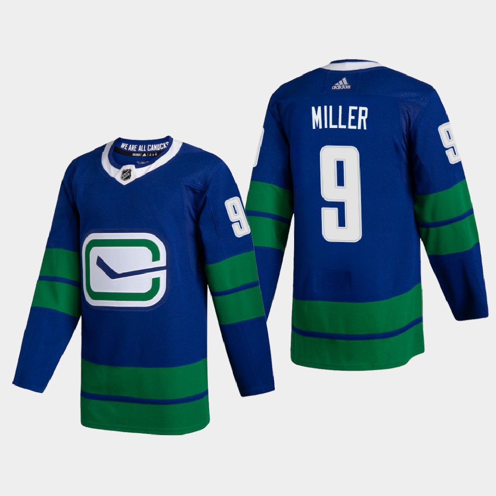 Vancouver Canucks #9 JT Miller Men's Adidas 2020-21 Authentic Player Alternate Stitched NHL Jersey Blue Vancouver Canucks #9 JT Miller Men's Adidas 2020-21 Authentic Player Alternate Stitched NHL Jersey Blue