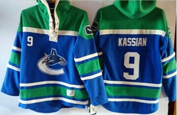 Vancouver Canucks #9 Zack Kassian Blue Sawyer Hooded Sweatshirt Stitched NHL Jersey Vancouver Canucks #9 Zack Kassian Blue Sawyer Hooded Sweatshirt Stitched NHL Jersey