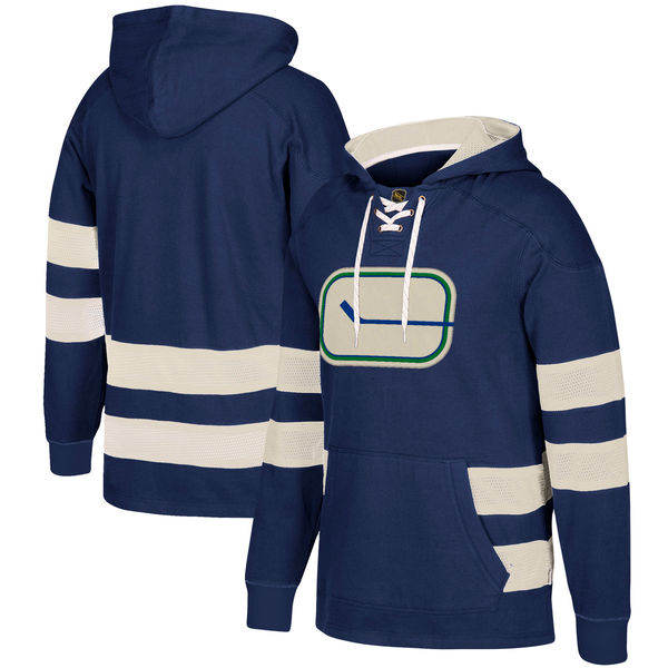 Vancouver Canucks Navy Men's Customized All Stitched Hooded Sweatshirt Vancouver Canucks Navy Men's Customized All Stitched Hooded Sweatshirt