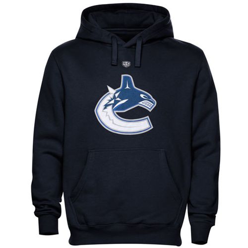 Vancouver Canucks Old Time Hockey Big Logo with Crest Pullover Hoodie Navy Blue Vancouver Canucks Old Time Hockey Big Logo with Crest Pullover Hoodie Navy Blue