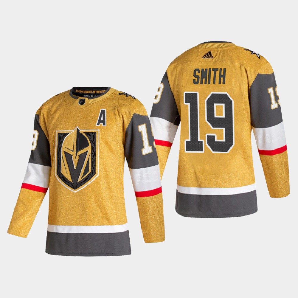 Vegas Golden Knights #19 Reilly Smith Men's Adidas 2020-21 Authentic Player Alternate Stitched NHL Jersey Gold Vegas Golden Knights #19 Reilly Smith Men's Adidas 2020-21 Authentic Player Alternate Stitched NHL Jersey Gold