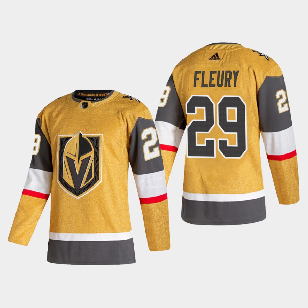 Vegas Golden Knights #29 Marc-Andre Fleury Men's Adidas 2020-21 Authentic Player Alternate Stitched NHL Jersey Gold Vegas Golden Knights #29 Marc-Andre Fleury Men's Adidas 2020-21 Authentic Player Alternate Stitched NHL Jersey Gold