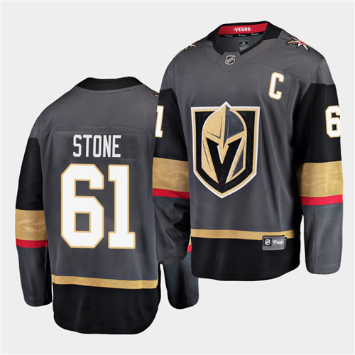 Vegas Golden Knights #61 Mark Stone Home Black 2021 Captain Men Jersey Vegas Golden Knights #61 Mark Stone Home Black 2021 Captain Men Jersey