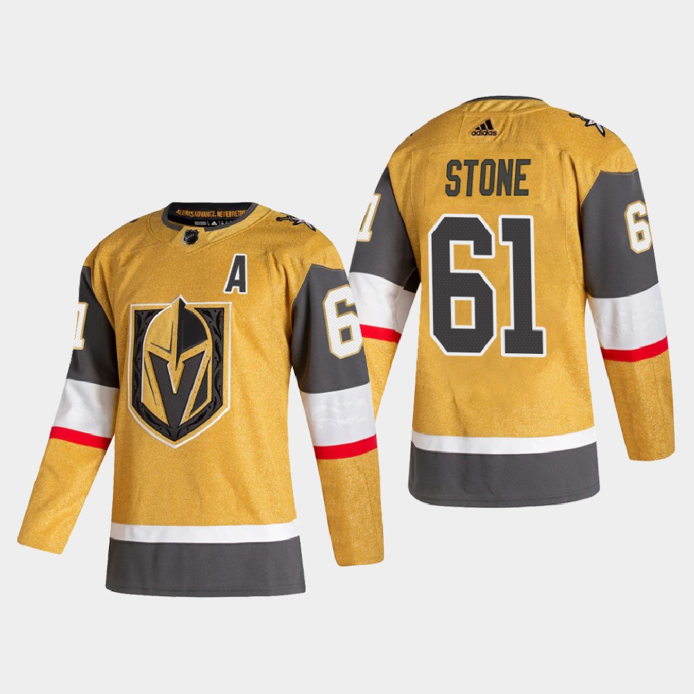 Vegas Golden Knights #61 Mark Stone Men's Adidas 2020-21 Authentic Player Alternate Stitched NHL Jersey Gold Vegas Golden Knights #61 Mark Stone Men's Adidas 2020-21 Authentic Player Alternate Stitched NHL Jersey Gold