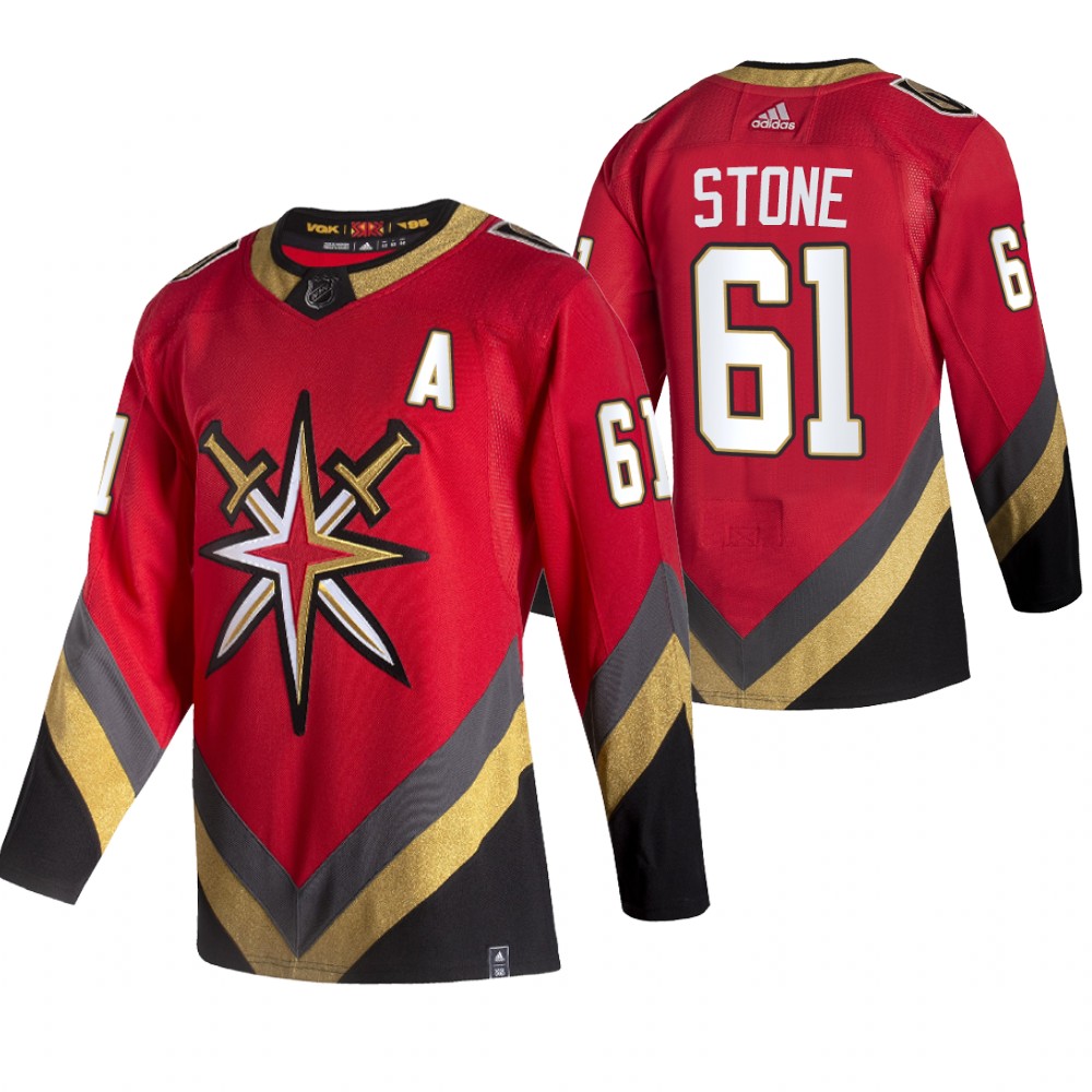 Vegas Golden Knights #61 Mark Stone Red Men's Adidas 2020-21 Reverse Retro Alternate NHL Jersey Vegas Golden Knights #61 Mark Stone Red Men's Adidas 2020-21 Reverse Retro Alternate NHL Jersey