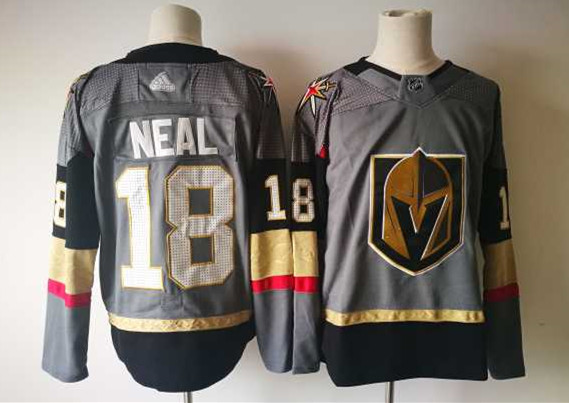 Vegas Golden Knights 18 James Neal Gray Adidas Jersey
