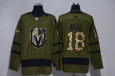 Vegas Golden Knights 18 James Neal Olive Green Adidas Jersey